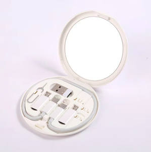 Kit adaptateur multi-câbles de voyage PD 60W 6-en-1 convertisseurs de câble de données de charge boîte de rangement de cartes miroir en cuivre pur pour l'utilisation de l'imprimante - Product Image 2