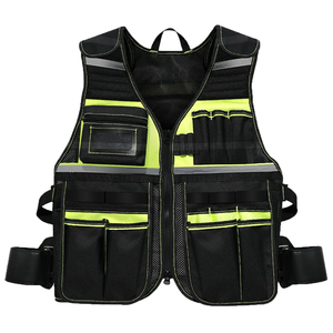 Gilet Portautensili per Uomo con Cinghia Regolabile, Gilet Riflettente di Sicurezza per Elettricisti, Falegnami, Operai Edili - Product Image 1