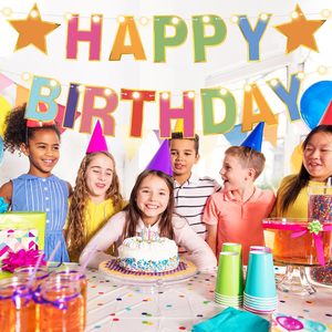 <span class=keywords><strong>Personnalisable</strong></span> Joyeux <span class=keywords><strong>Anniversaire</strong></span> Bannière Fournitures Faire Votre Propre Bannière Inclure Lettres Chiffres Symbole Corde pour Baby Shower Party Decor - Product Image 4