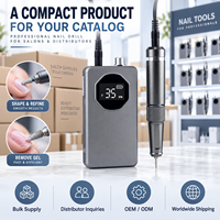 Stylo perceuse à ongles électrique professionnel 40000 tr/min pour manucure en salon, logo personnalisé