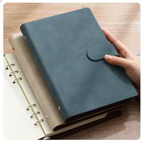 XIWAN A5 cahier d'affaires à couverture rigide reliure à 6 anneaux couverture magnétique en cuir PU bloc-notes à feuilles mobiles Journal Logo personnalisé pour