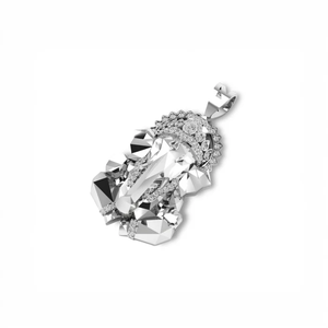 Colgante Sagrado del Divino Señor Ganesha con Circonita, Elaborado en Plata Premium, Lujoso Baño de Oro de 18K, Intrincado y Grabado a Mano - Product Image 6