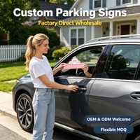 Panneau de stationnement de voiture personnalisé avec logo, en caoutchouc souple, carte de numéro d'arrêt temporaire pour voiture, vente en gros, usine OEM ODM