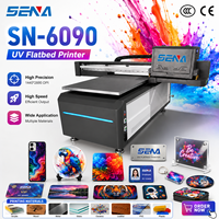 Impresora UV de Cama Plana 6090, Impresora de Inyección de Tinta UV para Carcasas de Teléfono, Vidrio, Madera, Metal, Acrílico, Aluminio, Espuma, PVC, Impresora UV Industrial