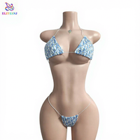 ELITES Ropa de Actuación para Chicas con Diamantes Grandes de Calidad Superior Bikini Sexy Ropa de Baile Exótico