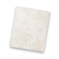 Nouveau style de tissu brodé en corde de lotus, tissu en lin doux brodé, dentelle de fleur de lotus brodée pour robe de femme