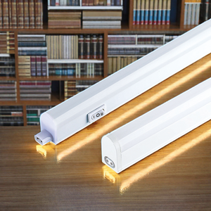 호텔 조명용 선형 조명 PC 소재 램프 본체가 포함된 통합 18W T5 LED 튜브 조명 2ft 4ft 형광등 - Product Image 2