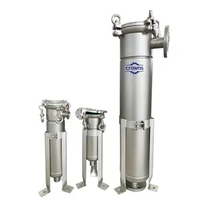 Gran oferta, filtro de bolsa de acero inoxidable 304 para agua, cerveza, tratamiento de vino tinto, carcasa de filtro industrial