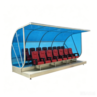 Bancs de Reserves Doubles de Luxe ACT pour Équipes de Football |   Sièges de stade pliables et durables en aluminium anodisé, 2 à 24 places