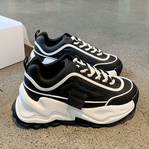 Leisure <strong>Outdoor</strong> Sports <strong>Shoes</strong> Sneakers Lace-up Anti-slip <strong>Basketball</strong> Style <strong>Shoes</strong> Sneakers Rubber Sole Chunky Women's Casual <strong>Shoes</strong> - Product Image 3