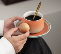 Mug à café en céramique Shangjin, design floral rétro de luxe léger, anti-fuite et réutilisable, cadeau d'affaires pour la remise des diplômes