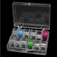 29647 25 bobines clair vide en plastique Machine canette organisateur boîtier en plastique pour Machine à coudre porte-canette conteneur boîte