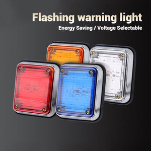 <b>LED</b> Strobe Light 12V-24V 115x96mm Red/Blue/White/Amber Emergency Warning Surface Mount Light for Ambulance <b>Fire</b> Truck Vehicle - Product Image 2