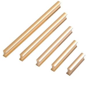 Solid Brass Hotel Long Bar Pull Handle Rectangle Minimalist Durable Eco-Friendly Cabinet Wardrobe Dresser Drawer <strong>Knob</strong> - Product Image 4