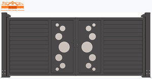 Usine solide de portes de villa de sécurité personnalisées jardin <span class=keywords><strong>en</strong></span> aluminium conception de porte battante de villa de découpe laser automatique - Product Image 3