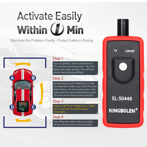 เครื่องมือรีเซ็ต TPMS รุ่น Super Auto EL50448 พร้อมฟังก์ชั่นอ่านโค้ดรถยนต์ ซอฟต์แวร์ใหม่ล่าสุด OEC-T5 EL 50448 เครื่องทดสอบแรงดันลมยาง รุ่นทดแทน - Product Image 3