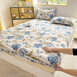 Drap-housse en coton imprimé 500TC respirant toutes saisons, ultra doux, pour usage hospitalier adulte, fil 40S, design moderne - Product Image 3