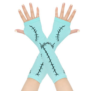 Guantes y Calcetines de Cosplay de Sally de la Película, Guantes Largos sin Dedos con Costuras de Zombi, Mitones hasta el Codo, Medias, Conjunto de Accesorios para Disfraz de Halloween - Product Image 1