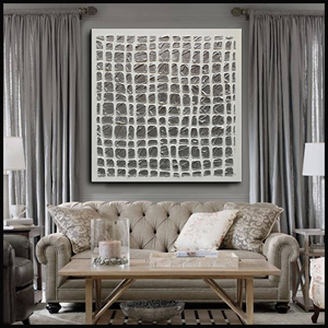 Nghệ thuật đương đại sơn dầu trên vải kết cấu kết cấu bạc màu Xám sơn hiện đại nhà văn phòng trang trí trừu tượng tường nghệ thuật - Product Image 3