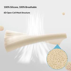 Oreiller d'hôtel personnalisable OEM/ODM, sans odeur, avec logo imprimé sur le cou, noyau lavable, respirant, rafraîchissant, anti-acariens - Product Image 6