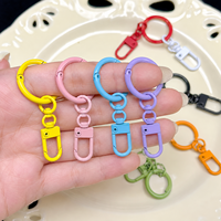 Gantungan Kunci Grosir Warna Permen dengan Pengait Snap, Cincin O, dan Rantai, dalam Jumlah Besar untuk Aksesoris DIY, Gantungan Tas, dan Gantungan Dompet