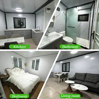 Unité de logement modulaire préfabriquée de 20 pieds et 40 pieds avec murs-rideaux en verre personnalisés, maison conteneur pliable, maison conteneur extensible