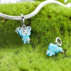 MULA 925 in argento Sterling gioielli da te ciondolo ciondolo con perline originali serie Bear Fox Clown girasole si adatta <span class=keywords><strong>bracciale</strong></span> per bambini - Product Image 5