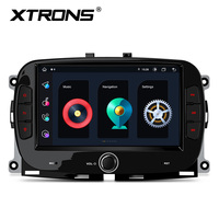XTRONS 7 pouces Octa Core 4+128 Go Global 4G Écran IPS 1024x600 Lecteur multimédia stéréo de navigation automobile Android pour Fiat 500