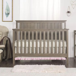 Cuna convertible 4 en 1 con cajón, cama para niños pequeños, cama tamaño completo, altura del colchón ajustable, cuna de madera para bebés - Product Image 2