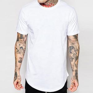 Vente en gros OEM OEM T-shirt en jersey à séchage rapide pour hommes, ourlet incurvé, vêtements de sport de course, technique blanche imprimée à manches courtes grande taille - Product Image 2
