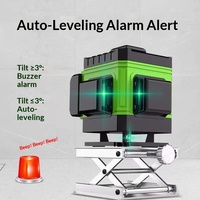 Niveau laser industriel 12 lignes à faisceau vert 532nm, batterie au lithium, BW-FK OEM/ODM, installation murale et au sol, haute précision, extérieur