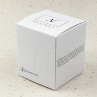 Boîte en carton ivoire pour soins de la peau, avec vernis sélectif et dorure à chaud, pour masque à l'argile