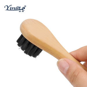 Yinste <b>Shoe</b> Brush Wooden Handle Nylon Bristles For Cleaning <b>Shoes</b> - Product Image 3