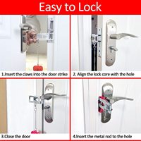 Serrure de porte Portable pour maison, serrure de sécurité complète, pour voyage, sécurité supplémentaire, parfait pour l'hôtel