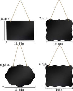 <span class=keywords><strong>Tableau</strong></span> <span class=keywords><strong>blanc</strong></span> rustique vintage avec corde de ficelle, <span class=keywords><strong>ardoise</strong></span> magique <span class=keywords><strong>et</strong></span> <span class=keywords><strong>ardoise</strong></span> naturelle - Product Image 4