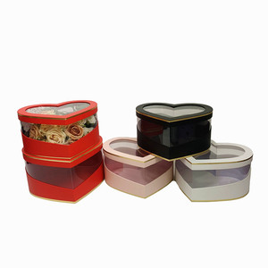 Scatola Regalo Panoramica a Forma di Cuore con Finestra Apribile, Set di Due Pezzi, Scatola Regalo <span class=keywords><strong>per</strong></span> <span class=keywords><strong>Fiori</strong></span>, Scatola Regalo Souvenir - Product Image 6