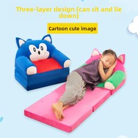 Canapé pliant pour enfants, petit tabouret confortable en éponge, siège bébé dessin animé, rembourrage en coton PP, canapé en peluche Husky en gros