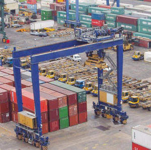 Ban karet kontainer gantry crane 20 kaki 40 kaki, ban karet, Derek pembawa - Product Image 1