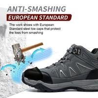 Chaussures de sécurité à bout en acier standard Euro, chaussures de travail confortables anti-écrasement et anti-crevaison.