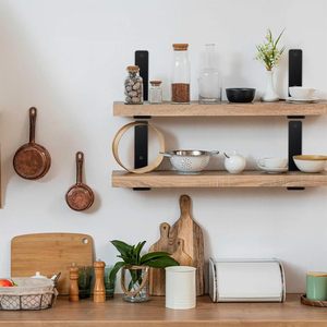 Nhiệm Vụ Nặng Nề Màu Đen Chân Đế Cho Kệ Góc L Khung Giá Cho Tường Kệ Kim Loại Sắt Kệ Chân Đế - Product Image 4