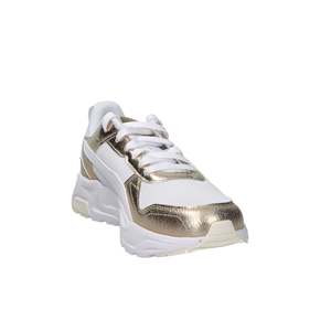 รองเท้าผ้าใบ Puma Donna สีขาวทอง ส้นสูง 4 ซม. แบบสวมใส่เดิน - Product Image 5