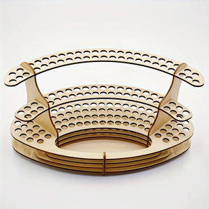 ที่วางเครื่องเขียนไม้ DIY แบบข้ามพรมแดน สลักด้วยเลเซอร์ สำหรับเก็บดินสอและพู่กัน ขนาด 140 มม. - Product Image 5