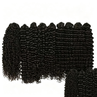 Extensions de cheveux humains vierges brésiliens bruts, super double drawn, qualité supérieure, brillants et doux, bouclés birmanes, pour crochet, effet plumes