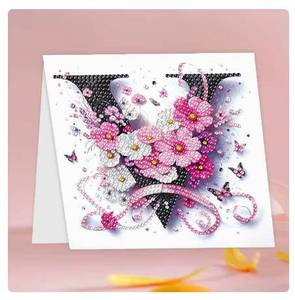 Cartes de vœux à peindre au diamant avec enveloppes, art décoratif DIY pour garçons et filles - Product Image 4