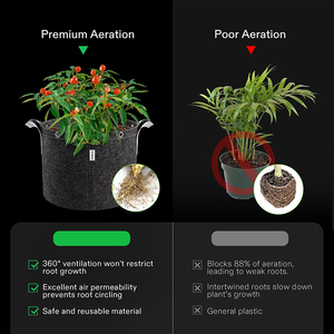 Larga vida útil Black Garden Nursery Protection Plant Grow Bag WOT - Product Image 5