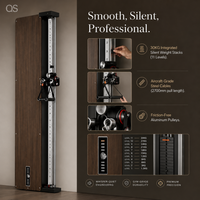 Appareil de musculation mural ultra-fin et peu encombrant pour la maison intelligente, entraîneur fonctionnel en bois de noyer, équipement de force 30 kg