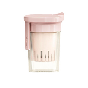 Taza con filtro para yogur con tenedor y cuchara, portátil para viajes, uso en oficina, material PP, color blanco - Product Image 2