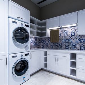 סיטונאי לבן מוצק עץ כביסה חדר ארונות כיור אלון קבינט - Product Image 1