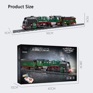 59098 141R Train à vapeur créatif, blocs de construction, modèle, jouet éducatif pour enfants, ensemble de blocs de construction en plastique, cadeau, vente en gros - Product Image 6