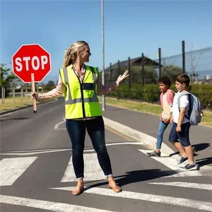 <strong>Customized</strong> Wooden Handle Hand Held Reflective Stop Slow <strong>Traffic</strong> <strong>Warning</strong> <strong>Sign</strong> - Product Image 5